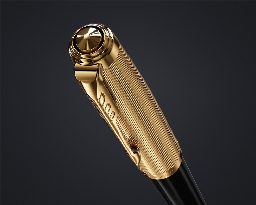 Шариковая ручка Parker 51 DELUXE BLACK GT, стержень: M, цвет чернил: black, в подарочной упаковке.