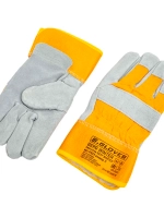 Комбинированные спилковые утепленные перчатки S. GLOVES