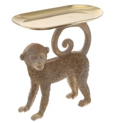 GAEM Фигурка декоративная "Обезьяна" с подносом, L17 W8 H18 см