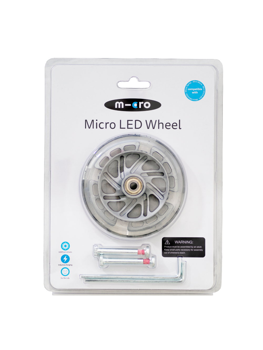 Колеса Mini LED 120 мм (блистер) 2шт