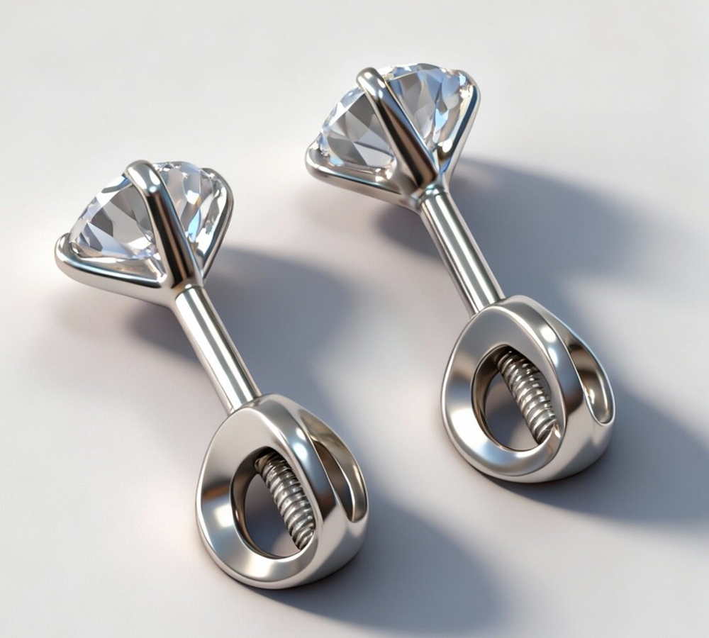 Ювелирные серьги из серебра 925 пробы,вставка фианиты