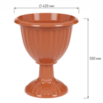 Вазон Жасмин 18л на высокой ножке, коричневый