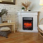 Каминокомплект Real Flame Andrea Corner WT с очагом Fobos Lux Black (угловой) (без пульта)