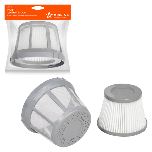 Фильтр для пылесоса Airline VCA-03, тонкой и грубой очистки, комплект