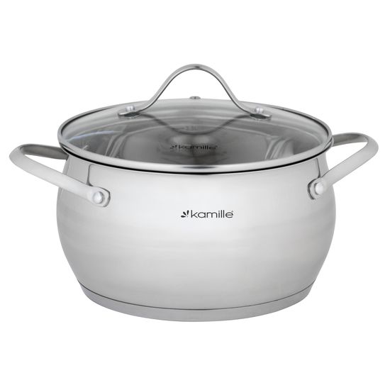 Набор кастрюль 6 предметов из нержавеющей стали Kamille KM-5911 (2,1 л; 3,7 л; 6,1 л.)