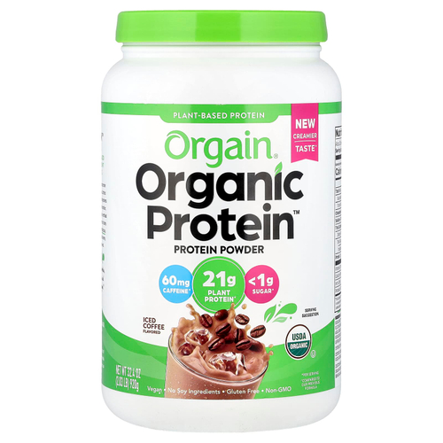 Orgain, Organic Protein™, растительный порошок, со вкусом холодного кофе, 920 г (2,03 фунта)