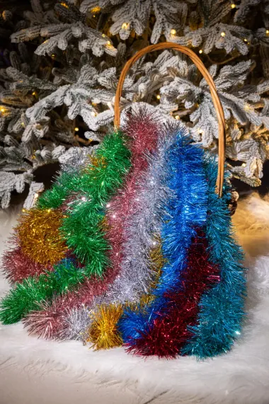 Мишура Эконом 3-х слойная д.100 мм., дл.2 м.,зеленый, КАЗ КОМ (Г-243/зеленый)