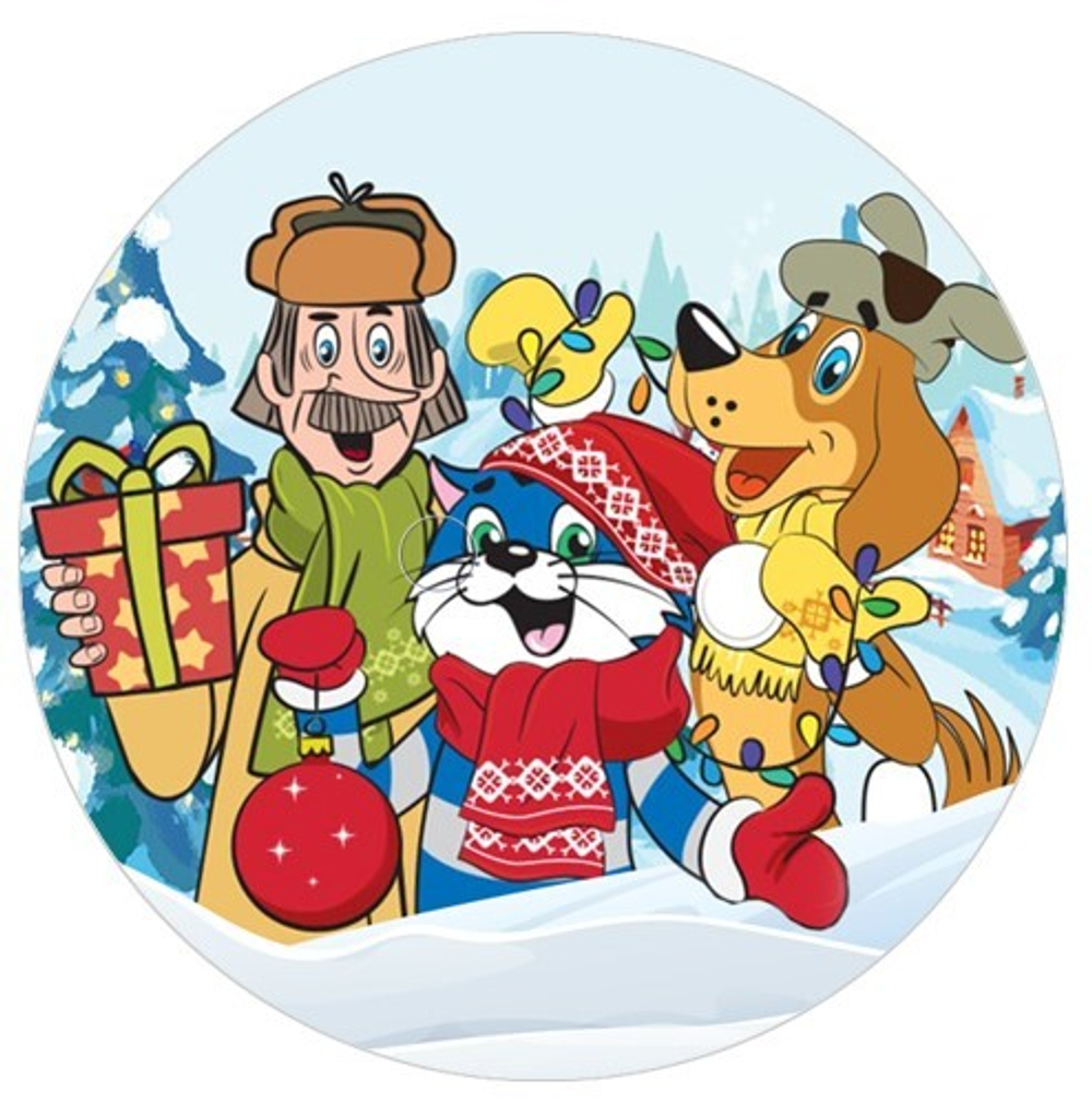 Вырубные наклейки Новогодние