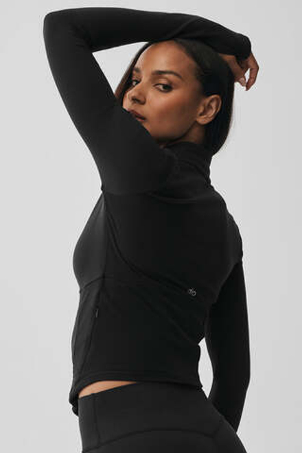 Alo yoga Жакет с аэрографией и застежкой-молнией, черный