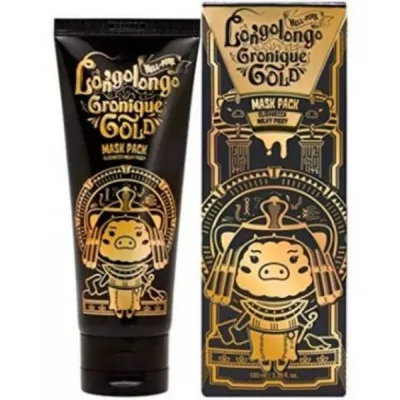 Elizavecca Hell-Pore Longolongo Gronique Gold Mask Pack Плёночная маска для лица с коллоидным золотом 100 мл