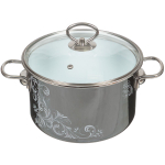 Кастрюля сталь, эмал, 4 л, с крыш, Vitross, Iseberg, 8SD205S, мокр асф, индукц