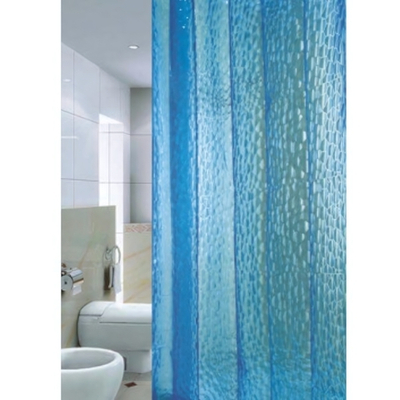 Штора для ванной комнаты ZALEL рисунок 3D 180*180 PVA 001 голубая
