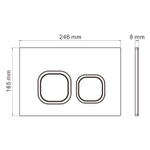 Кнопка смыва WAVE А2 универсальная ЧЕРНАЯ АБС квадратная