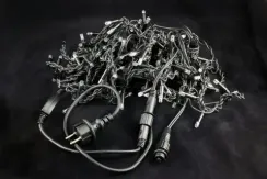 Бахрома-каучук 204 LED 6 м. 0,3*0,4*0.6 теплый белый, черн.пр., уличная IP65, Winner (ww.02.7B.204+)