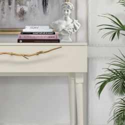 Консоль Арт Колор matte Стайл Голд Кремовый белый матовый