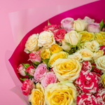 Букет «19 кустовых роз микс» (Кения)