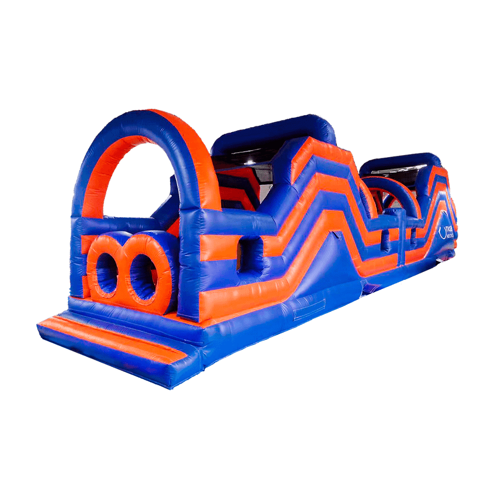 Надувная полоса препятствий 3 модуля «Веселый забег» 15*3*4 м