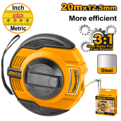 Рулетка геодезическая 20 х 12,5 мм стальная лента
