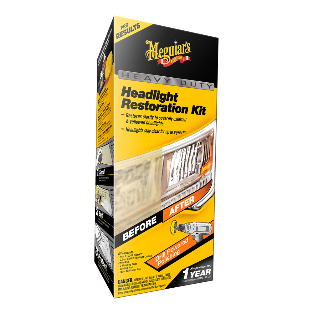 Meguiar's Полный набор для абразивного восстановления фар Heavy Duty Headlight Restoration Kit