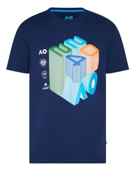 Мужская теннисная футболка Australian Open T-Shirt Grand Slam 2024 - navy