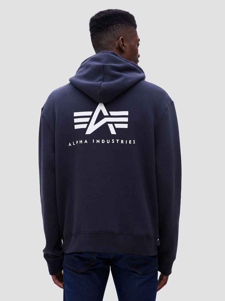 Толстовка Alpha Industries Small Logo Hoodie Синяя