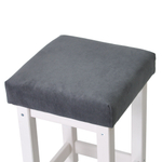 Dipriz Табурет Оливия 33х33 см из массива сосны с мягким сиденьем, белый