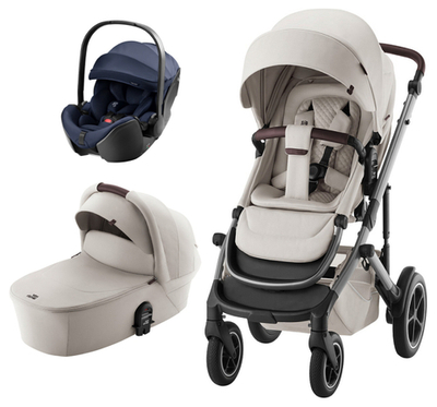 Коляска 3 в 1 Britax Roemer Smile 5Z LUX и автокресло Baby-Safe PRO Style Night Blue Soft Taupe