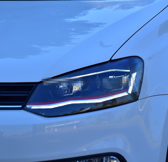 Передние фары Фольксваген Поло 2010-2019 V12 type GTI [Комплект Л+П; GTI type; яркие ходовые огни; светодиодные; БИ LED линза; динамичный поворотник]