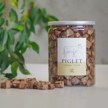 Легкое говяжье для собак 15 мм 140г, банка, With Love Piglet