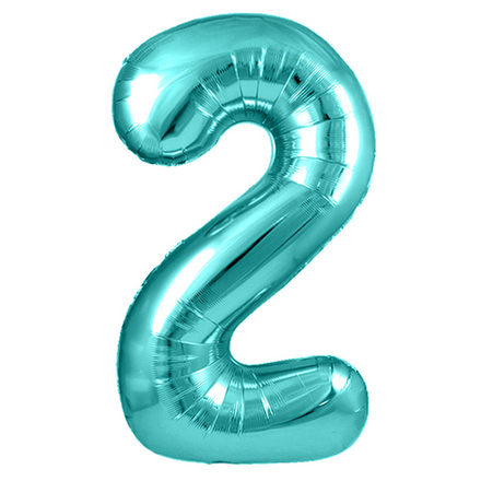 Цифра 2 Бирюзовый 40" ж75