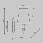 Настенный светильник (бра) Maytoni H001WL-01BS