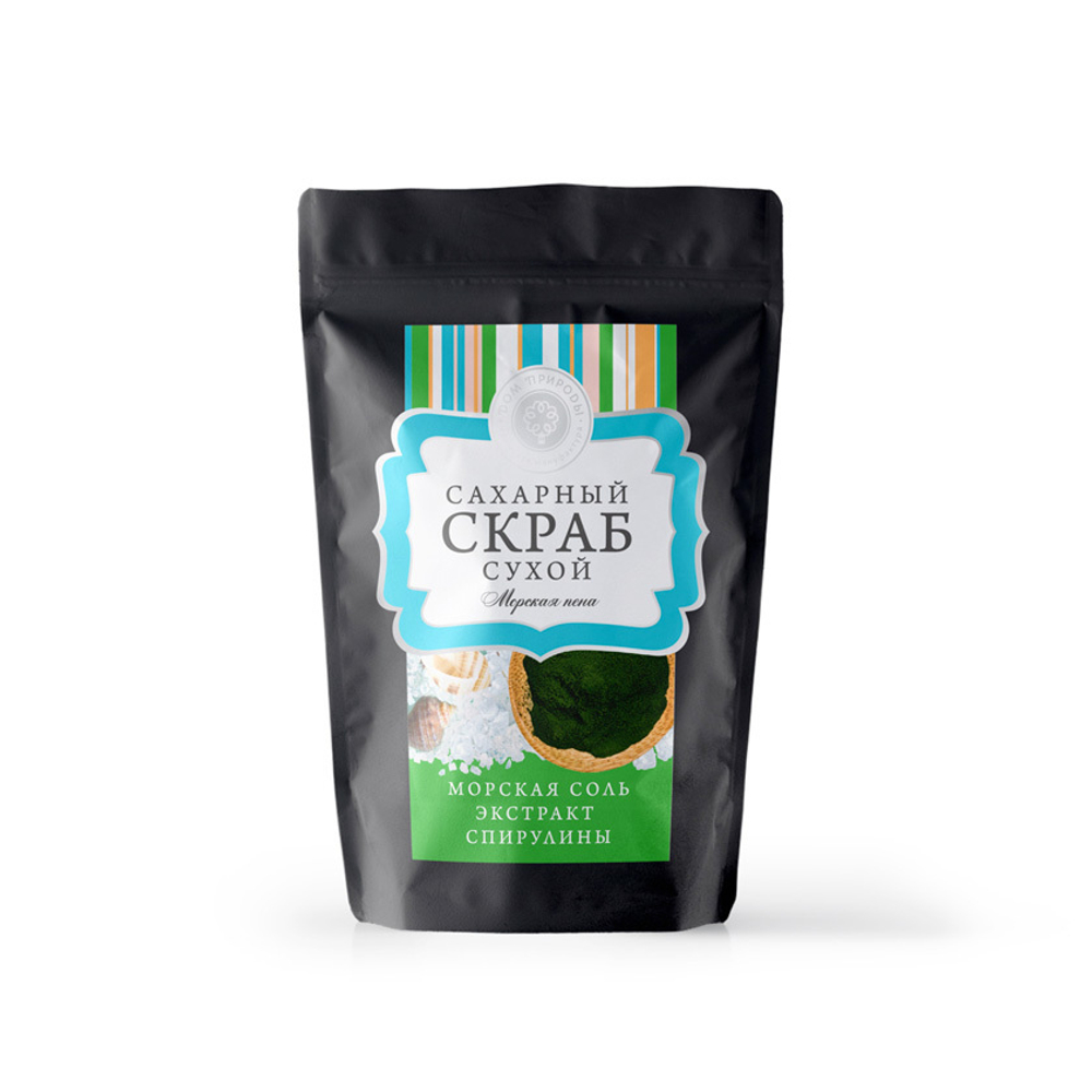 Сухой сахарный скраб для тела Морская пена, 250 г (3,25 б)