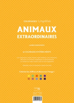 Hachette раскраска по номерам Coloriages mystères - Animaux extraordinaires