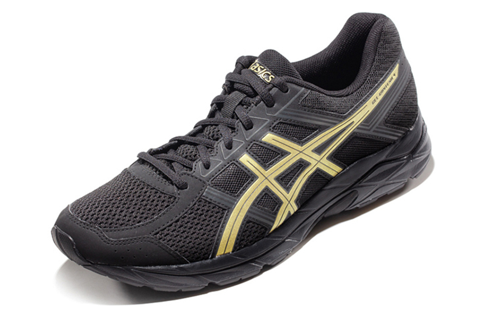 Asics Gel-Contend 4 comfortable and fashionable mesh shock absorption, wear-resistant, breathable, lightweight, low-cut training running shoes men's black gold