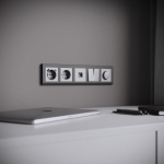 Рамка на 5 постов Stark (графит матовый)