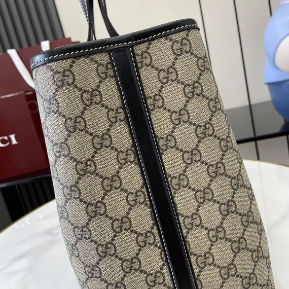 Сумка-тоут Gucci GG Emblem , чёрный