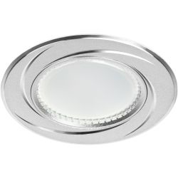 Светильник встраиваемый алюминиевый ЭРА KL34 AL/SL/1 под лампу MR16 GU5.3 хром | Алюминиевые встраиваемые светильники