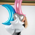 Месяц Фламинго в упаковке, фольгированный шар 32"/81 см