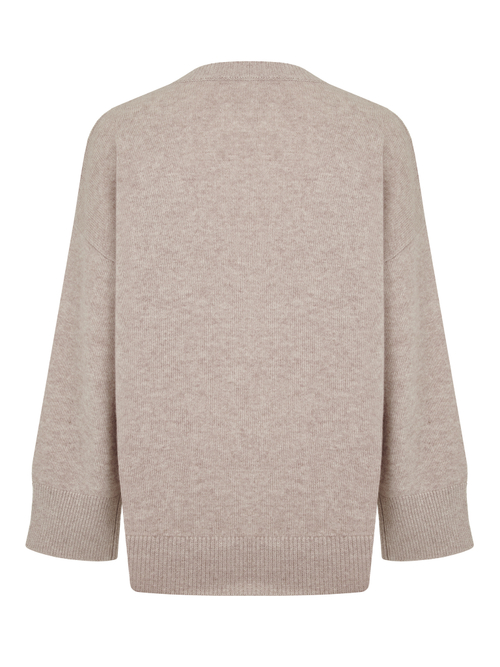 Объемный джемпер цвета бежевый меланж