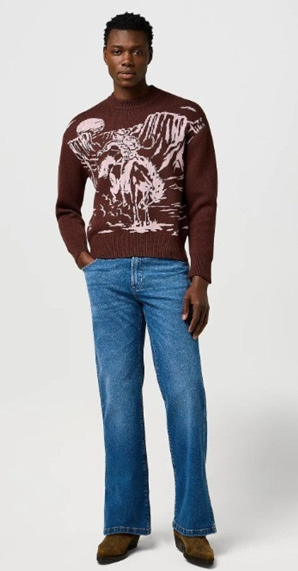 Джинсы мужские WRANGLER LOOSE BOOT SKY BREEZE