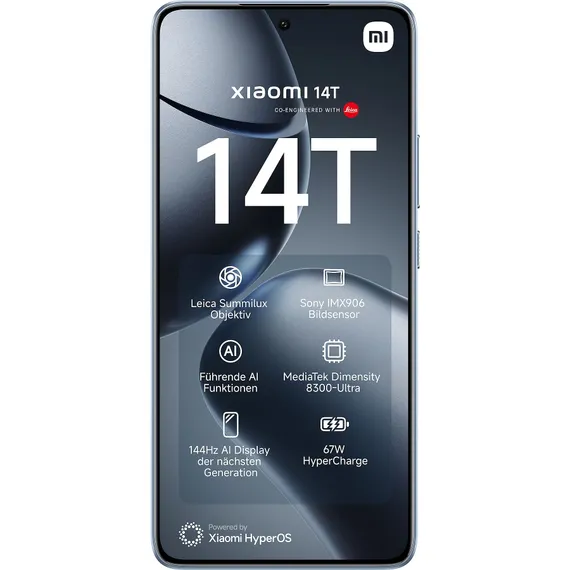 Смартфон Xiaomi 14T 12 ГБ | 256 ГБ («Титановый Синий» | Titan Blue) (версия Global)
