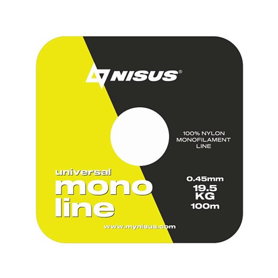 Леска MONOLINE Fluorescent Yellow 0,45mm/100m Nylon Nisus (N-MFY-045-100)