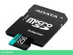 Карта памяти A-Data Micro SDXC 256GB W/AD (AUSDX256GUI3V30SA2-RA1)