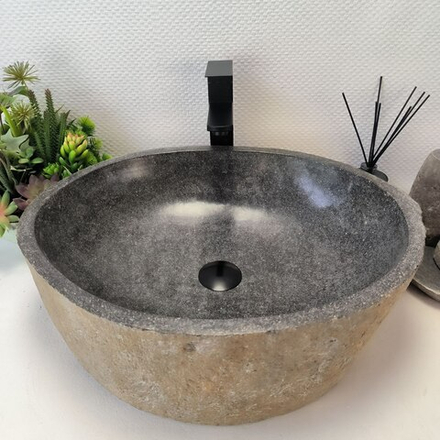 Раковина из речного камня RS-63381 (54*44*16) 0123