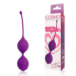 Фиолетовые двойные вагинальные шарики 3см с хвостиком Bior Toys Cosmo CSM-23008