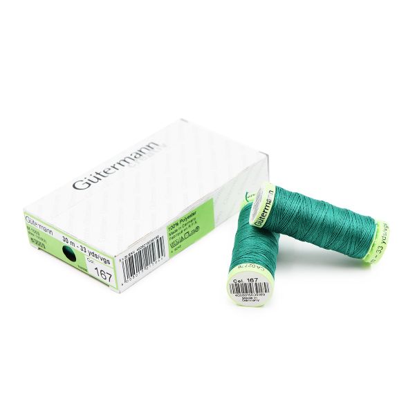 Нитки отделочные Gutermann Top Stitch 30 (30 метров), 5 кат. | 167 нефритовый