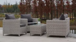 "Кон Панна" столик журнальный из искусственного ротанга, цвет бежевый