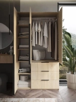 Шкаф Распашной Бежевый 120x220x52,5 SOHO с ящиками