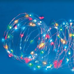 ULD-S1000-100-DTA-RC RGB IP44 Гирлянда светодиодная. 10м. 100 светодиодов. RGB свет. Пульт ДУ в-к. Провод прозрачный. ТМ Uniel