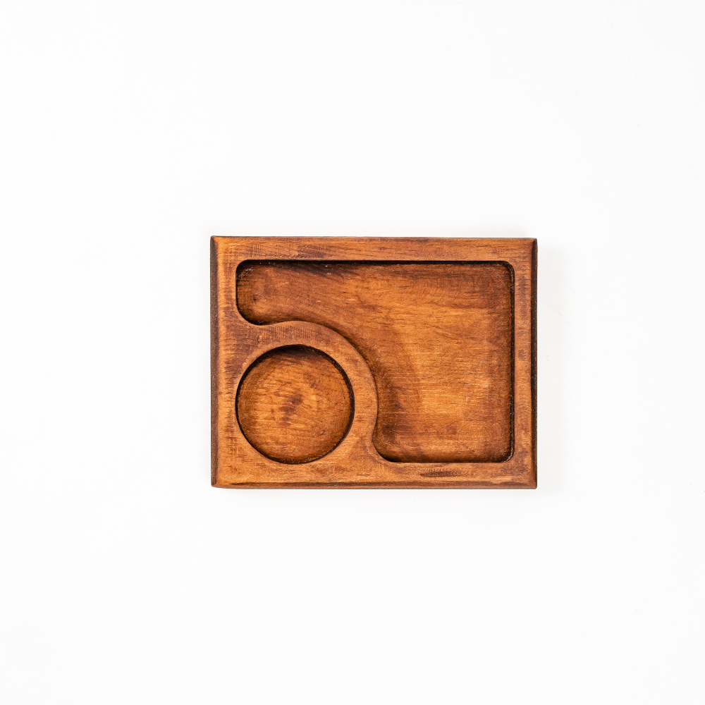 Менажница деревянная из сибирского кедра для подачи блюд и закусок. MG127